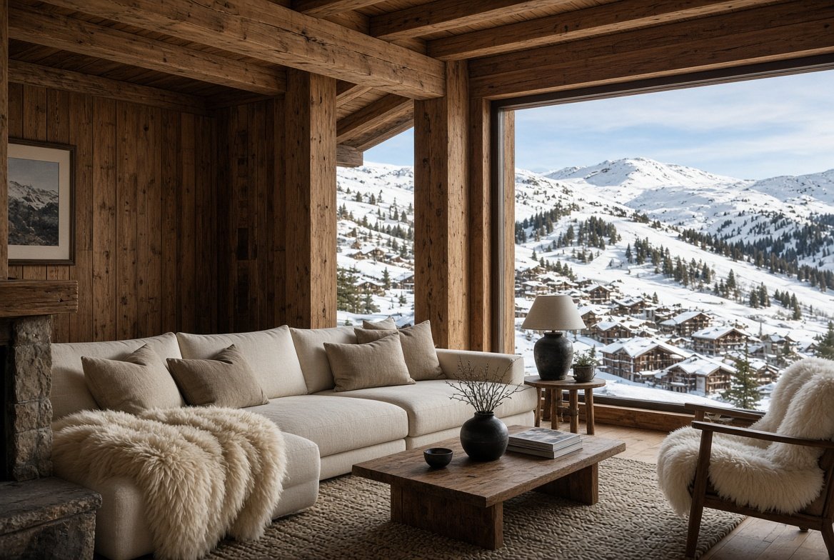 Salon face aux pistes